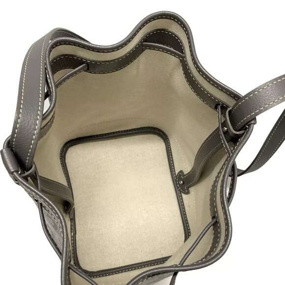 GOYARD Petit Flot Bucket Bag Gray Coated Canvas Leather Shoulder Bag 2338-101424 - Picture 12 of 14